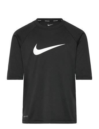 Nike Solid Short Sleeve Hydroguard Black NIKE SWIM