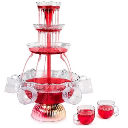 LED-base Partyfontæne 3-etagers design 5,7 liter kapacitet[CO]