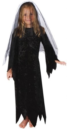 Häxslöja Med Spindlar Barnmaskerad - Onesize - Halloween Dekoration - Kalaslagret.se