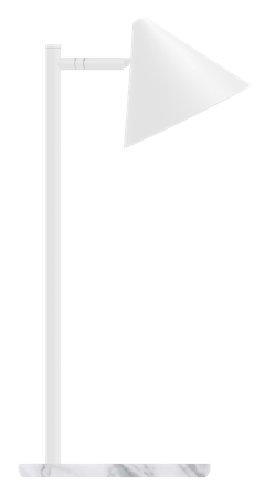 Westal Tratt Micro Bordlampe GU10, uten lyskilde Hvit/marmor, Belysning