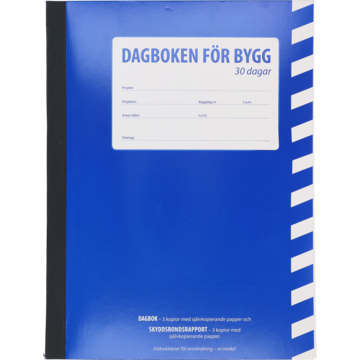 Byggedagbok A4 30 Dager