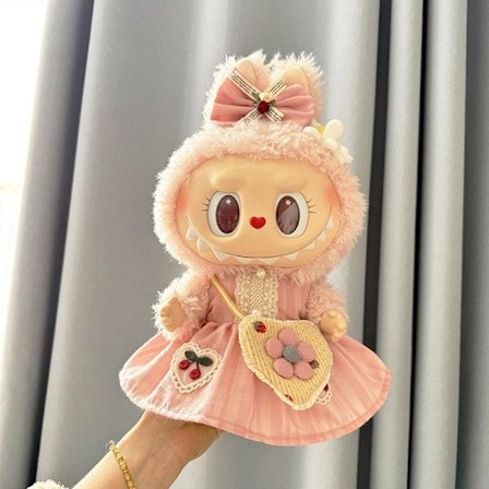 38 cm Rabu plysdukke tøj egnet til Rabu dukkertøj MOKOKO sweetheart japansk kjole