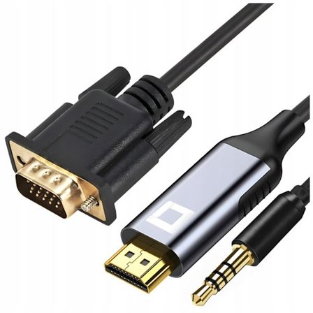 Co2 Kabel VGA - Hdmi Adapter Konverter Adapter Audio Full HD 60Hz