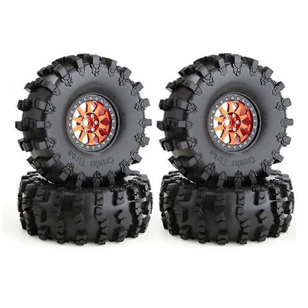 4 stk 150mm Metall 2.2 Bead Lås Felg Dekk Sett For 1/10 Rc Crawler Bil Axial Scx10 Wraith Capra T