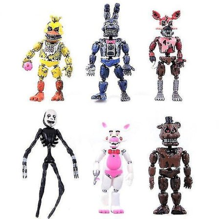 6 Pcs/set Anime Figure Five Night At Freddy Fnaf Bear Pvc Model Action Figure Freddy Toys For Children Birthday Gifts Hot Toys High Quality