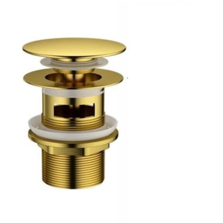 Universell automatisk bunnventil 1" 1/4" for vasker, bideer og automatiske bunnventiler, slitesterk messing belagt med gull