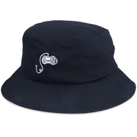 Abducted - Svart bucket Hatt - Tiny Snes Controller Black Bucket @ Hatstore