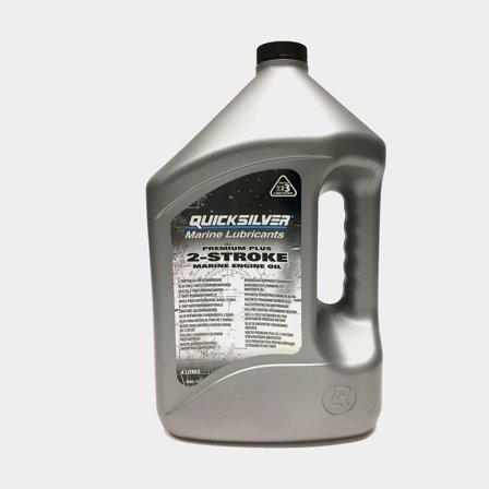 Halfsynthetische olie voor 2-takt buitenboordmotoren Quicksilver Premium Plus 2-Stroke Marine Engine Oil Synthetic Blend, NMMA TC-W3, 4 liter