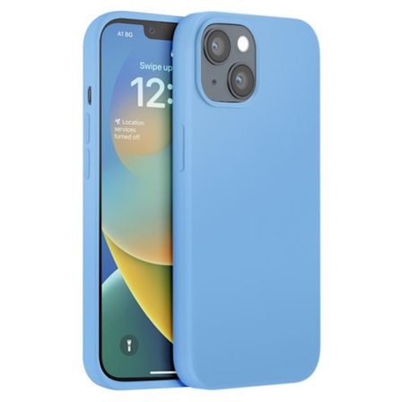 iPhone 14 Farvet Skin Cover i TPU med Blødt Indre Moxie Lys Blå