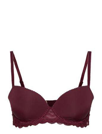 Eternal Light Padded Demi Lingerie Bras & Tops Push Up Bras Burgundy Dorina