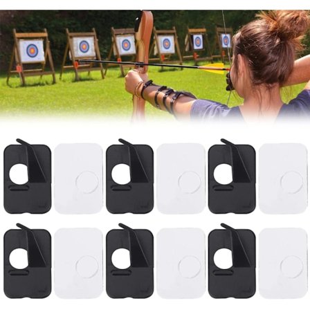 6 stk. Pilstøtter i Plast for Recurvebuer med Rett Trekk