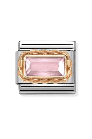 FACETED BAGUETTE RICH SETTING 9k rose gold and CZ Pink