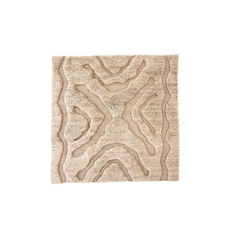 Trondheim tæppe, 400×400 - Beige/Hvid - 400x400.0x3.8 - Tæpper