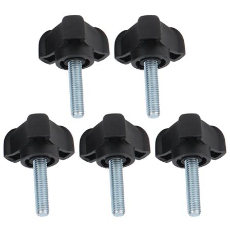 5 stk Justerbar knottbolt Plasttriangelbuehåndtakskrue Håndvridd låsehåndtak M6 25mm