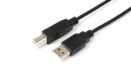 MicroConnect USB2.0 A-B 0,3M, M-M BLACK