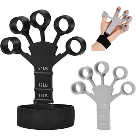 Finger Trainer, 2-delt fingers styrker med håndleddsbeskytter,