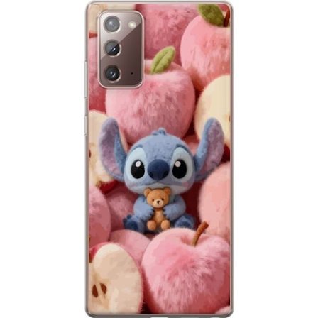 Yhteensopiva Puhelinkuori Samsung Galaxy Note20 Stitch vaaleanpunaisten pörröisten omenoiden joukossa, joissa on teddy ja söpö kawaii-esteettisyys