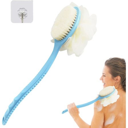 Badebørste 2 i 1 Kropsbørste Blød Børste Rygbørste til Mænd og