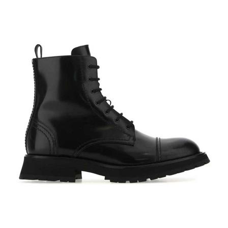 Alexander McQueen, Lace-up Boots Zwart, Heren, Maat:45 EU