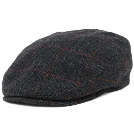 Stetson - Grå flatcap Keps - Kent Wool EF Herringbone Flat Cap @ Hatstore