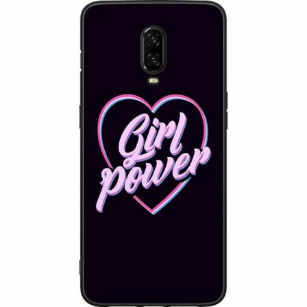 Oneplus 6t Svart Skal Neon Girl Power