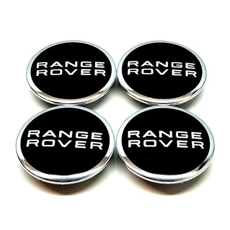 Sorte Range Rover Hjulkapsel Center Caps Hub Badges 63mm 4 stk Til Evoque Defender Discovery Sport Vela