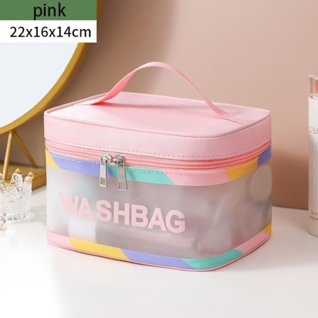 Vedenkestävä kosmetiikkalaukku, kosmetiikkakotelot, PINKKI