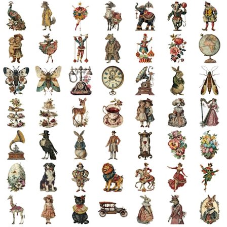 50 Ark Viktoriansk Epoke Klistremerke Scrapbook Klistremerke Skrivesaker Klistremerke Belønningsklistremerke Retro Dekorativ Etikett for Laptop