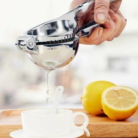 (Rustfritt stål) Sitruspresse - PZCC - Manuell - Rustfritt stål - Diameter 7 cm - Ergonomisk