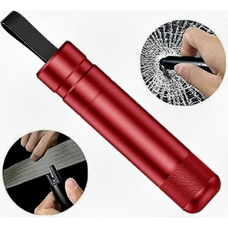 Kompakt Bil Nødhammer og Beltekutter 2-i-1 Verktøy med Holder