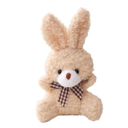 Søt kosedyr nøkkelring myk fluffy kanin nøkkelring anheng kingring