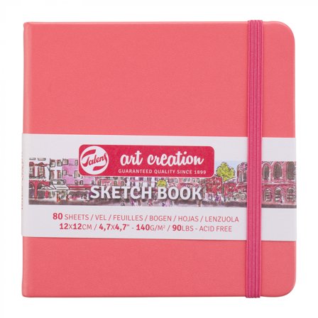 Art Creation Sketchbook Coral Red 12x12 cm