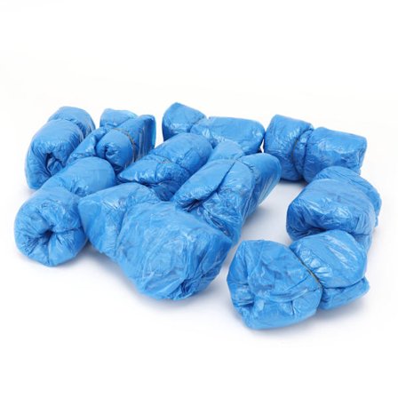 100 stk engangs-sko-overtræk PE fortykket vandtæt sko-overtræk beskyttelse til regn hjem