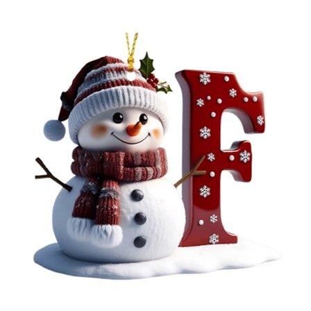 Snemand Juledekoration 26 Bogstaver A til Z Julepynt 2D Flad Festlig Snemandsvedhæng til Juletræ Bil Haveindretning