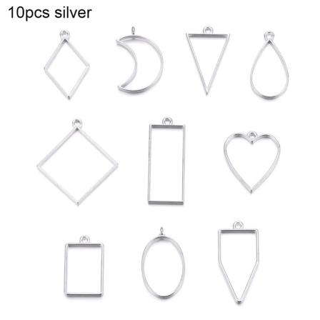 10/30st Hängande Ram Harts Geometrisk 10ST SILVER