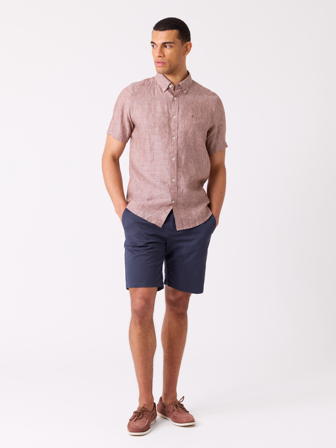 Jean Paul - Dillon linskjorte - Regular fit - Herre - Brun - Skjorter - M