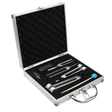 6st aluminium 128-4096Hz stämgaffelverktygssats Läkande ljud Vibrationsterapi med klubba