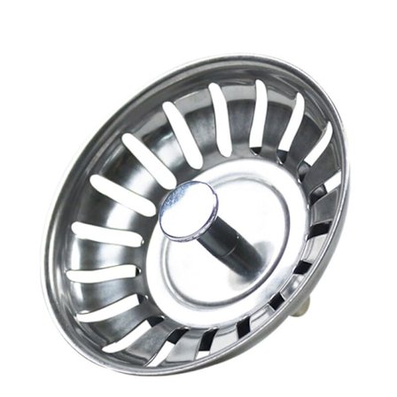 Rustfrit Stål Køkkenvaskprop - Universal Køkkenvask Si (Dia: 80MM), Vaskprop Med 18 Huller, Anti-Tilstopning Køkkenvaskgitter