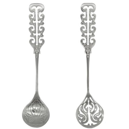 2 kpl Vintage Kahvilusikka 304 Ruostumatonta Terästä