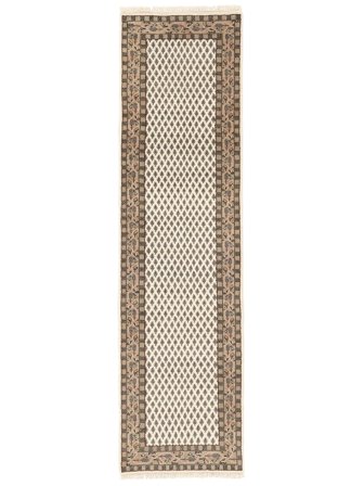 Mir Indo Rug Hand Knotted 80X298 Runner Brown/Beige India