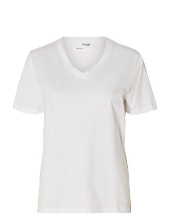 Selected | Slfmyessential Ss V-Neck Tee Noos | M