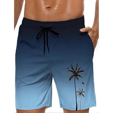 Badeshorts til mænd hawaiiansk badedragt med netforing badeshorts strandshorts