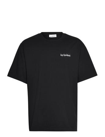 Boxy Tee Short Sleeve T-shirts Short-sleeved Musta HAN Kjøbenhavn