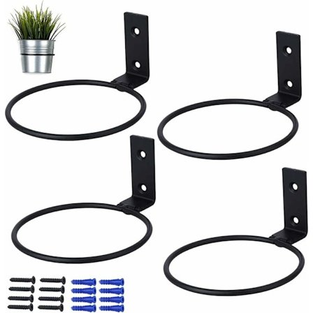 4 stk. Blomsterpottevægophæng, Væghængende Metal Blomsterhylde, Brugt til Hjem Have Balkon Udendørs Blomsterpotteholder Væggen