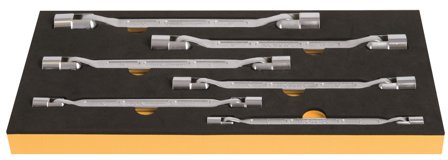 Ironside 100254 Leddnøkkelsett 6 deler, 8-19 mm, Håndverktøy