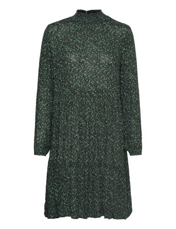 Kasally Amber Dress Ls Knælang Kjole Grøn Kaffe