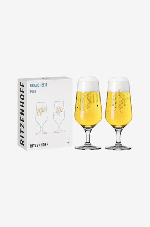 Ritzenhoff - Pilsner Brauchzeit 2-pack NO.1 - Transparent - Ölglas - Från Homeroom
