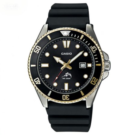 [LCS] Herre Analog Ur med Anti-Reverse Bezel, Sort