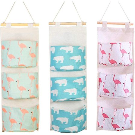Vægophængt Opbevaringsposer med Tegneserie-Mønster Hængende Lomme-Organiserer