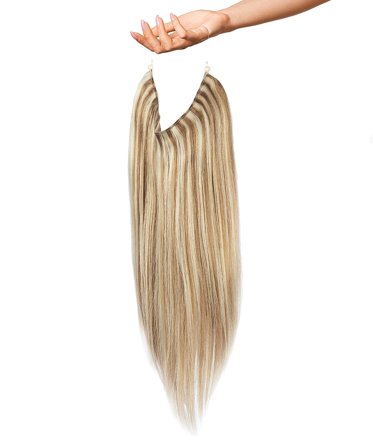 Rapunzel of Sweden Volume Hairband 50 cm M5.3/10.6 Vanilla Blonde Toffee Highlights, Hår, Børster & Accessories, Hair Extensions